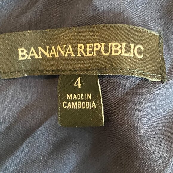 Banana Republic blue velvet mini dress Size 4 elegant holiday party sheath - Picture 10 of 10